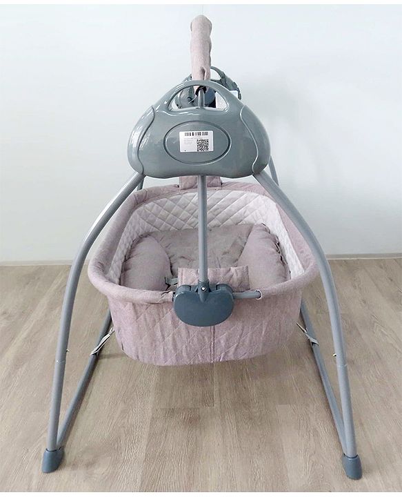 Babyhug Automatic Baby Swing Cradle With Remote Controller - Dark Grey