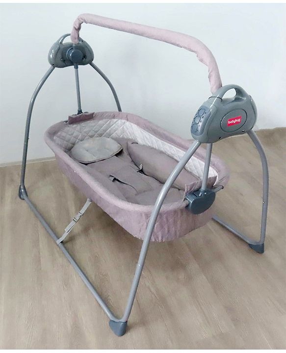 Babyhug Automatic Baby Swing Cradle With Remote Controller - Dark Grey