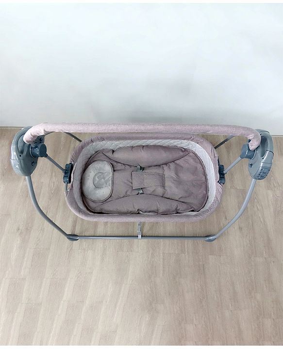 Babyhug Automatic Baby Swing Cradle With Remote Controller - Dark Grey