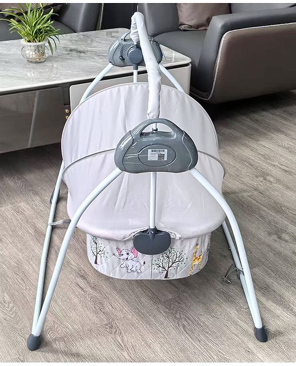Babyhug Automatic Baby Swing Cradle With Remote Controller - Dark Grey