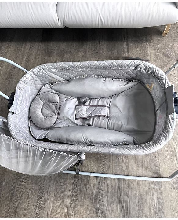 Babyhug Automatic Baby Swing Cradle With Remote Controller - Dark Grey