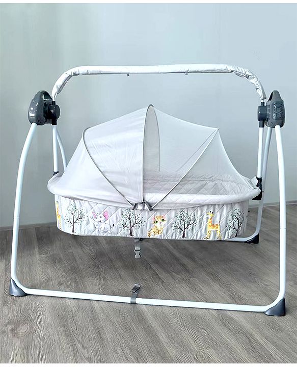 Babyhug Automatic Baby Swing Cradle With Remote Controller - Dark Grey