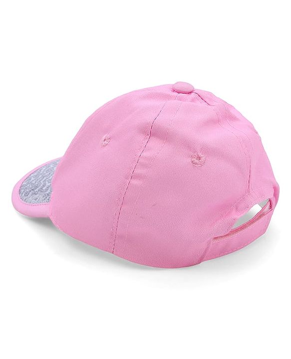 Babyhug Disney Cotton Woven Summer Cap With Minnie Mouse Family Graphics & Sequin Detailing Pink - Diameter 13 cm