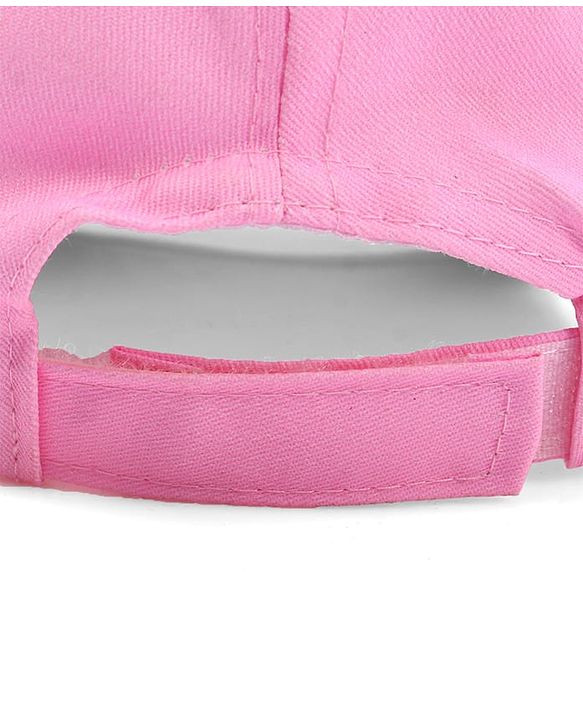 Babyhug Disney Cotton Woven Summer Cap With Minnie Mouse Family Graphics & Sequin Detailing Pink - Diameter 13 cm