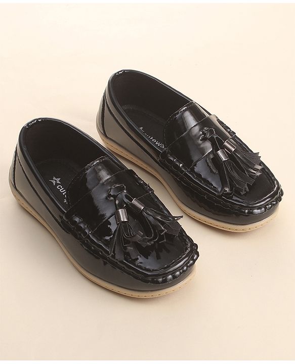 Cute Walk by Babyhug Slip On Loafers with Tassels Applique - Brown