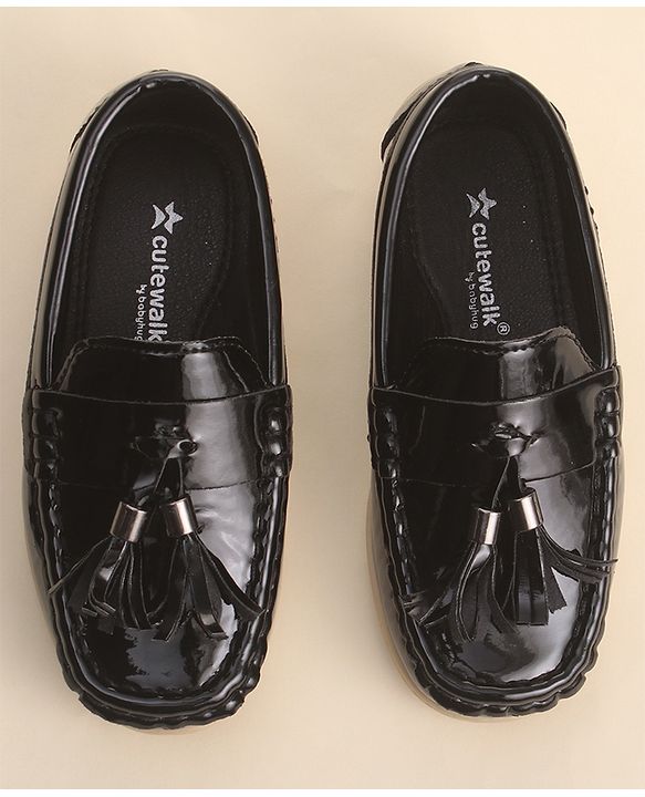 Cute Walk by Babyhug Slip On Loafers with Tassels Applique - Brown