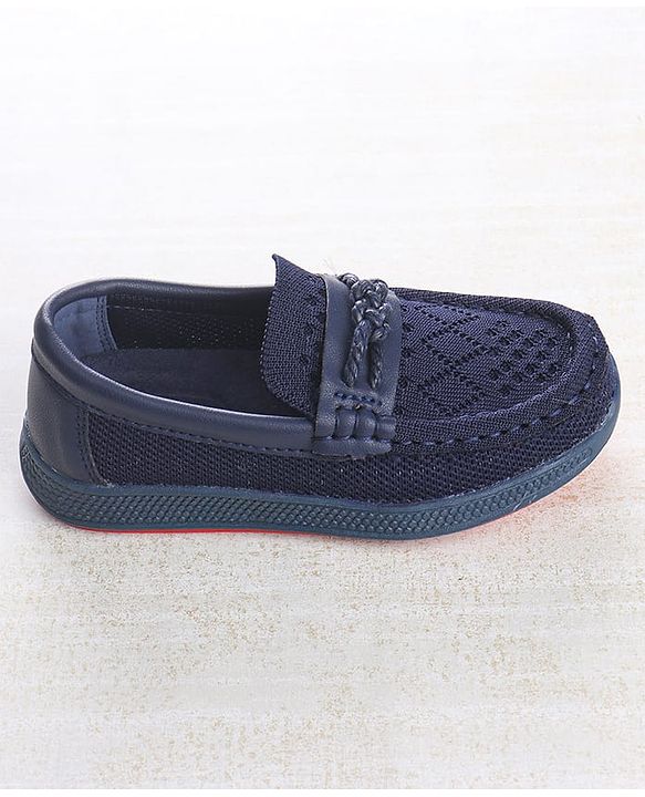 Cute Walk by Babyhug Solid Party Wear Slip On Shoes - Beige