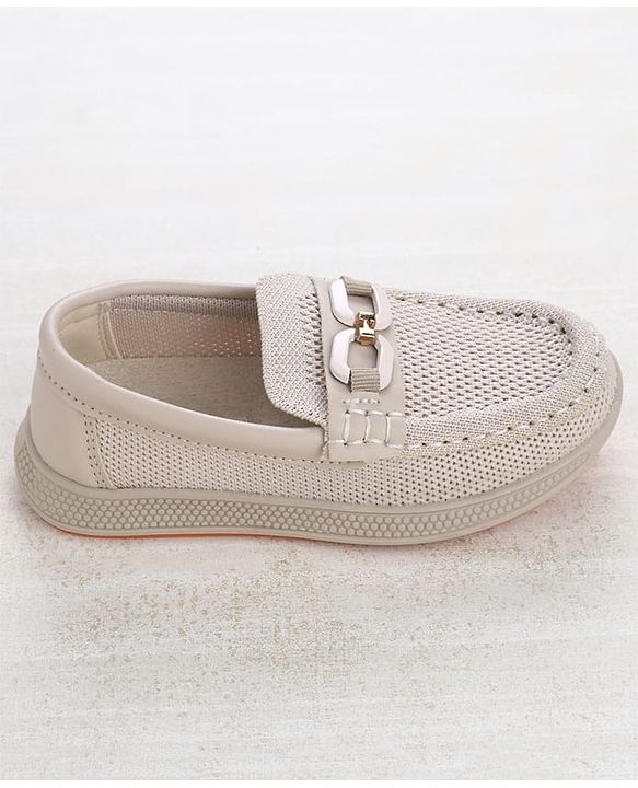 Cute Walk by Babyhug Slip On Loafers with 3D Apllique - Beige