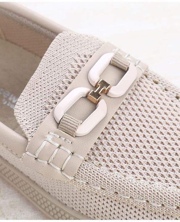 Cute Walk by Babyhug Slip On Loafers with 3D Apllique - Beige