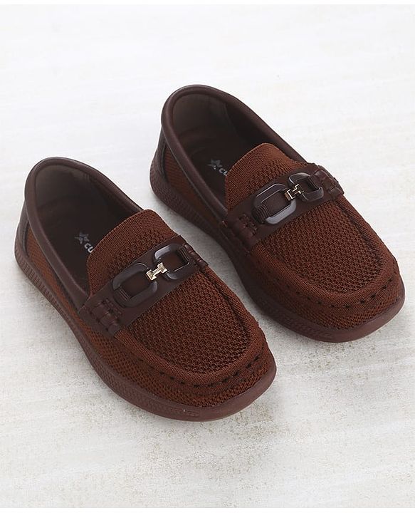 Cute Walk by Babyhug Slip On Loafers with 3D Apllique - Beige