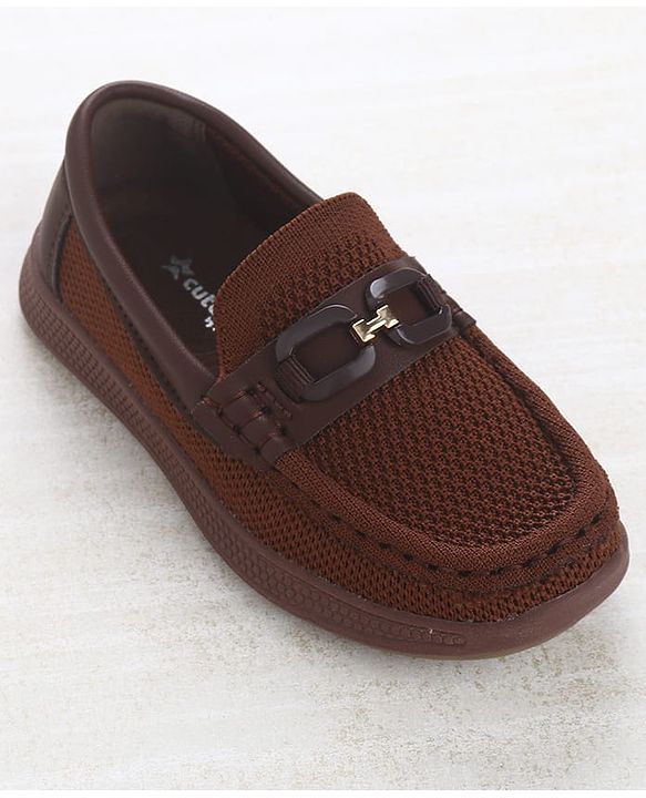 Cute Walk by Babyhug Slip On Loafers with 3D Apllique - Beige