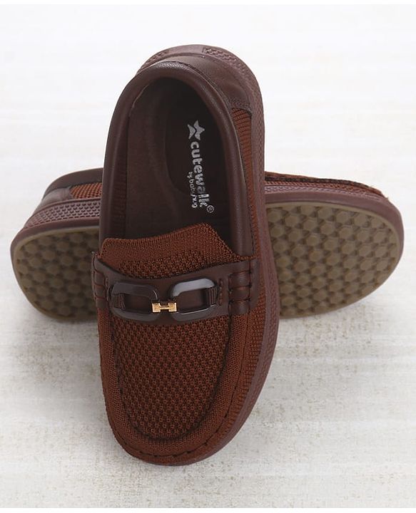 Cute Walk by Babyhug Slip On Loafers with 3D Apllique - Beige