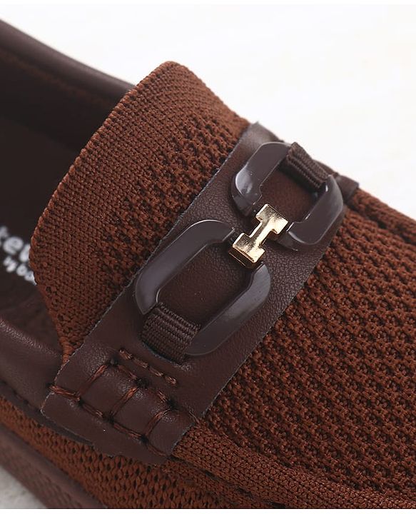 Cute Walk by Babyhug Slip On Loafers with 3D Apllique - Beige