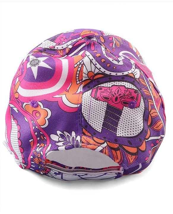 Pinekids Marvel Cotton Woven Cap With Avengers Print Diameter - 19 cm