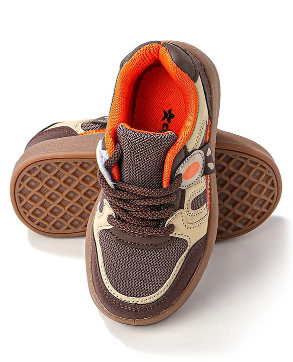 Cute Walk by Babyhug Sports Shoes With Lace Ups Closure - Brown