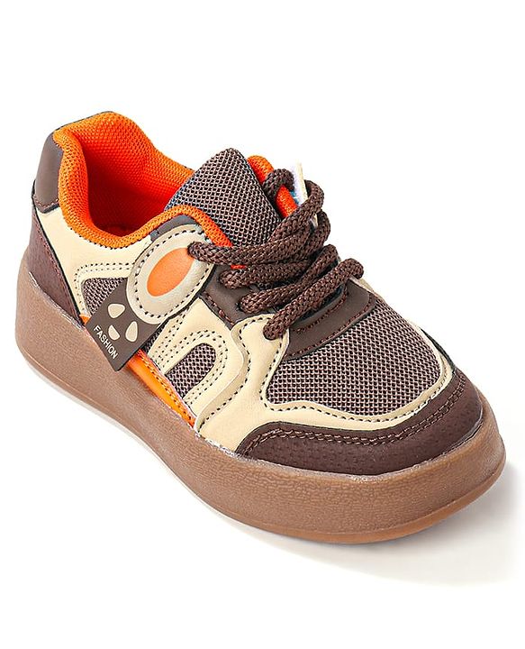 Cute Walk by Babyhug Sports Shoes With Lace Ups Closure - Brown