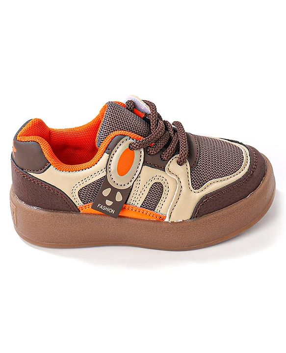 Cute Walk by Babyhug Sports Shoes With Lace Ups Closure - Brown