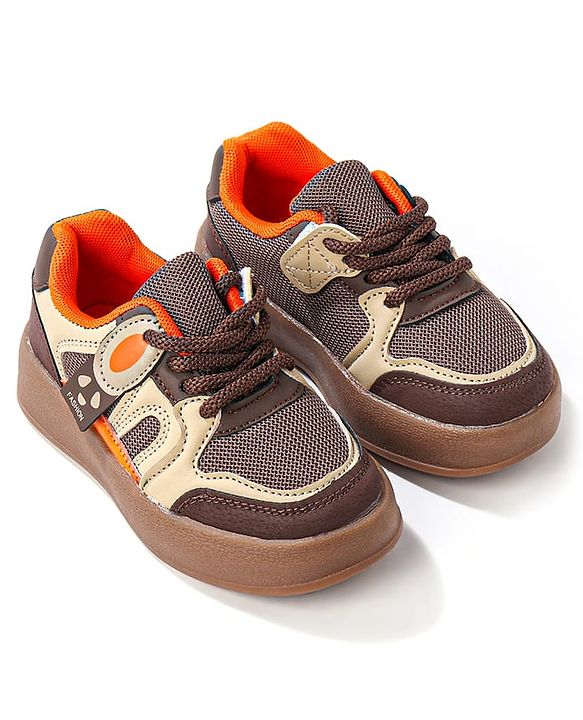 Cute Walk by Babyhug Sports Shoes With Lace Ups Closure - Brown