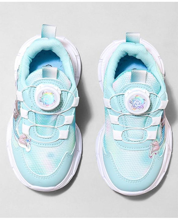 Cute Walk by Babyhug Slip On Sports Shoes with Mermaid Applique - Sea Green