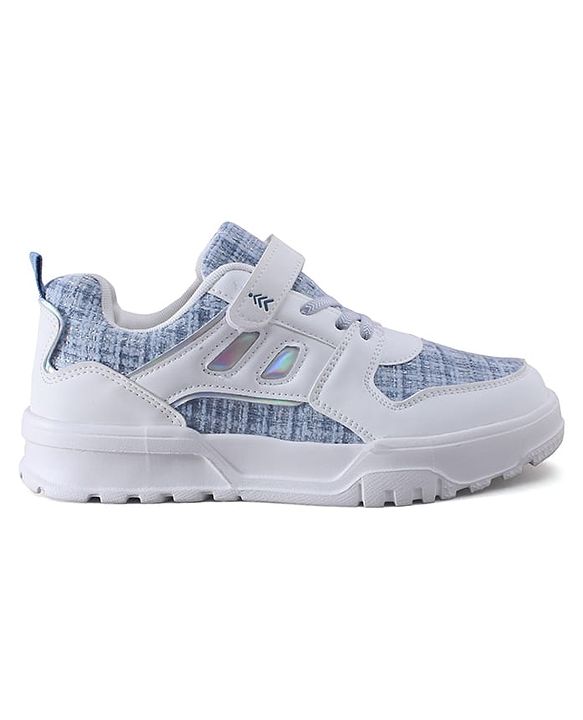 Pine Kids Sports Shoes with Velcro Closure & Tape Detailing - Light Blue