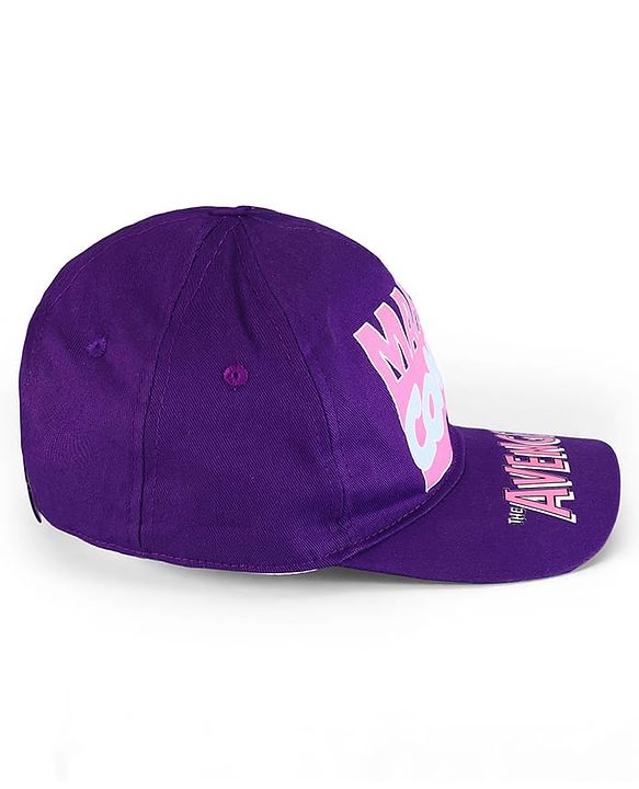Pine Kids Marvel Summer Caps with Avengers Graphics Print Purple - Diameter 28.5 cm