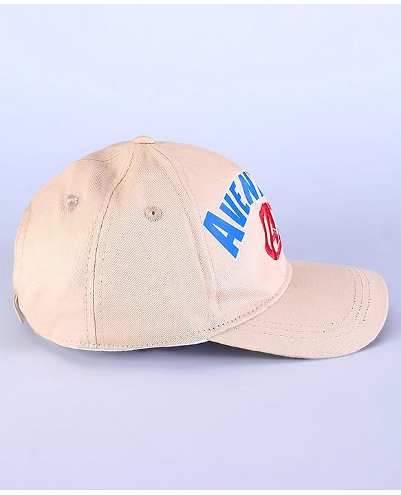 Pine Kids Marvel Summer Caps Caps with Avenger Graphics & Badge Detailing Beige - Diameter 28 cm