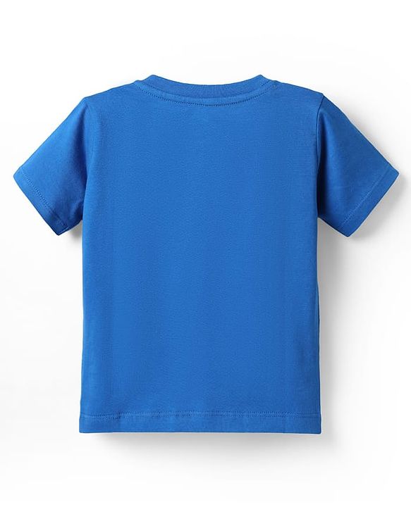 Babyhug Cotton Knit Half Sleeves T-Shirts With Stripes & Animal Print Pack Of 3 - Blue & Yellow