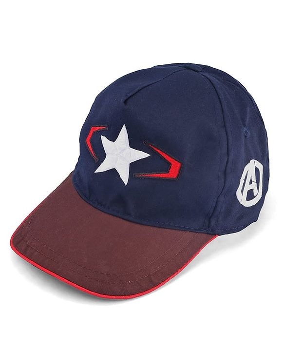 Pine Kids Marvel Cotton Woven Summer Cap With Avengers Graphics Navy Blue - Diameter 15 cm