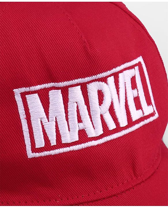 Pine Kids Marvel Summer Cap with Avengers Graphics & Embroidery Detailing Red - Diameter 15.5 cm