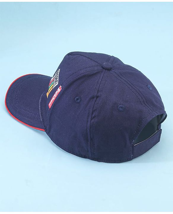 Pine Kids Marvel 100% Cotton Woven Summer Cap With Avengers Graphics And Badge Detailing Navy Blue - Diameter 55 cm