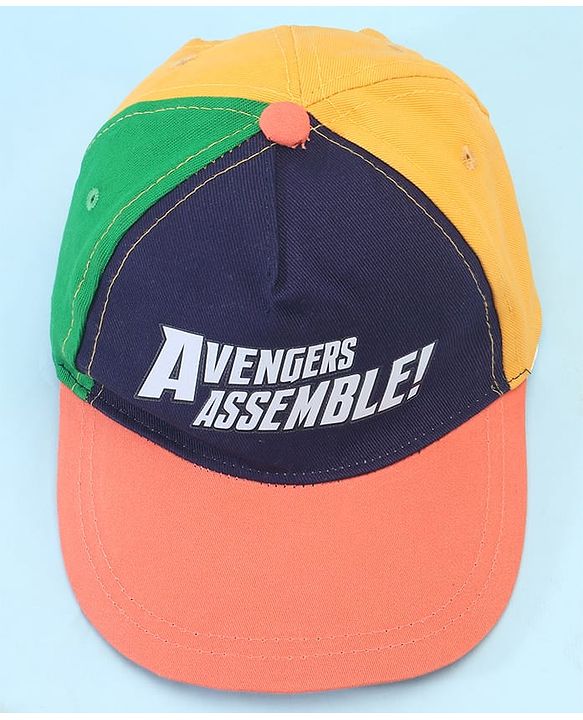 Pine Kids Marvel Cotton Woven Summer Cap with Avengers Graphic Multicolor - Diameter 49 cm