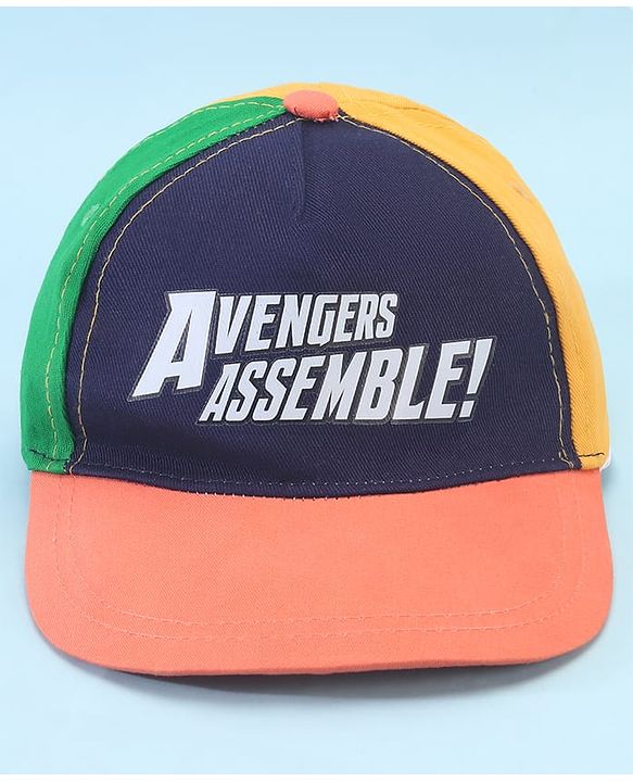 Pine Kids Marvel Cotton Woven Summer Cap with Avengers Graphic Multicolor - Diameter 49 cm
