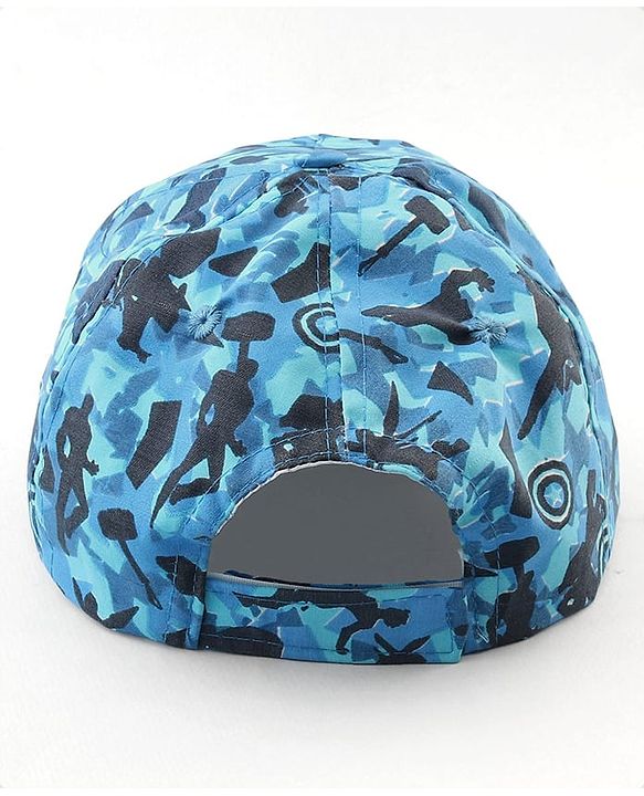 Pine kids Marvel Cotton Woven Cap With Avengers Print Blue - Diameter 19 cm