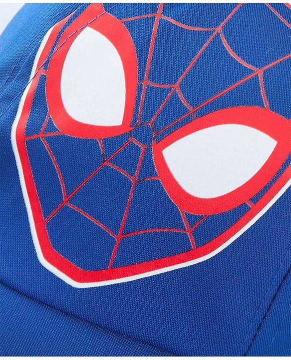 Pinekids Marvel Cotton Woven Summer Cap with Spider-man Graphics Blue - Diameter 16 cm