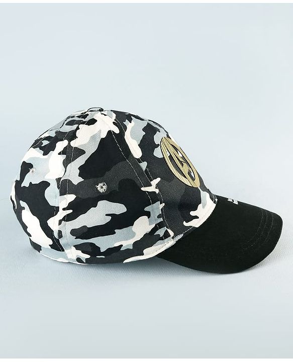 Pine Kids Marvel 100% Cotton Summer Cap With Avengers Print Black - Circumference 54 cm