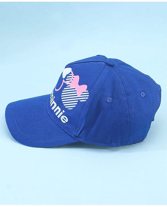 Pine Kids Disney 100% Cotton Woven Summer Cap With Minnie Mouse Family Graphics Blue - Diameter 50 cm