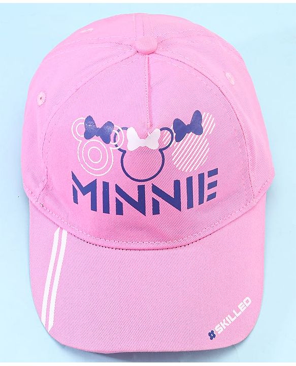 Pine Kids Disney 100% Cotton Woven Summer Cap With Minnie Mouse Family Graphics Blue - Diameter 51 cm