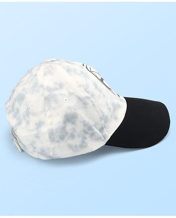 Pine Kids Marvel Cotton Woven Summer Cap With Spider-Man Graphics White - Diameter 16.5 cm