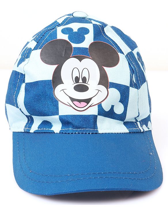Babyoye Disney 100% Cotton Summer Cap With Mickey Mouse Family Graphics Light Blue - Circumference 48 cm