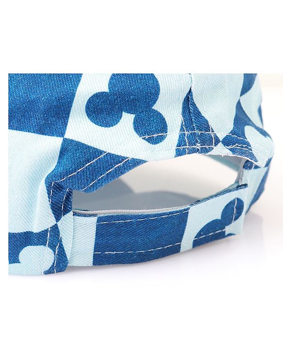 Babyoye Disney 100% Cotton Summer Cap With Mickey Mouse Family Graphics Light Blue - Circumference 48 cm