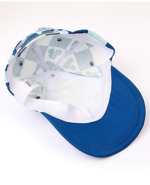 Babyoye Disney 100% Cotton Summer Cap With Mickey Mouse Family Graphics Light Blue - Circumference 48 cm