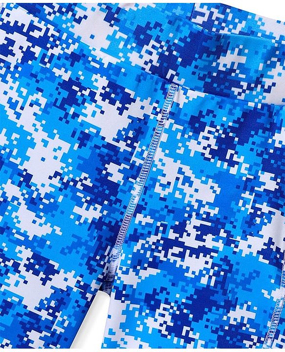 Pine Active Knit Knee Length Super Stretch Cycling Shorts - Blue