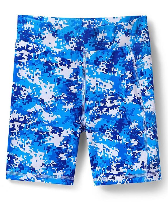 Pine Active Knit Knee Length Super Stretch Cycling Shorts - Blue