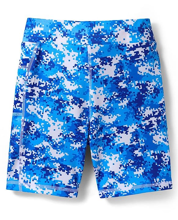Pine Active Knit Knee Length Super Stretch Cycling Shorts - Blue