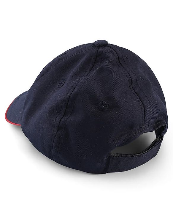 Pine Kids Marvel Cotton Woven Summer Cap with Avengers Graphics & Badge Detailing Navy Blue - Diameter 19 cm