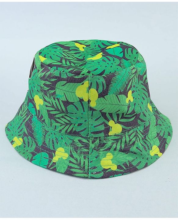 Babyhug Disney Bucket Hat With Mickey Mouse Print Blue & Red  - Diameter 20.5 cm