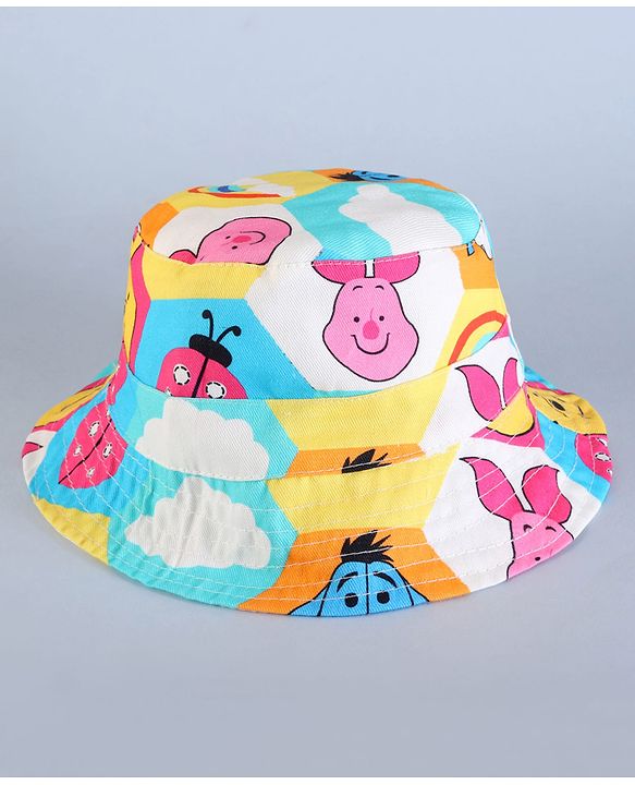 Babyhug Disney Cotton Woven Summer Cap With Winnie The Pooh Print ...