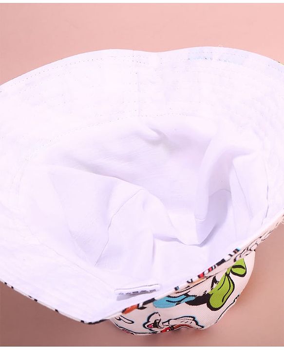 Babyhug Disney Cotton Woven Two Layer Bucket Hat with Mickey & Friends Multicolor - Diameter 17 cm