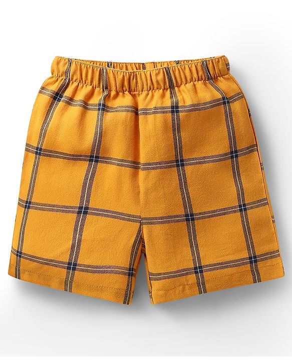 Babyhug Cotton Woven Boxers With Animal Print Pack Of 3 - Blue & White