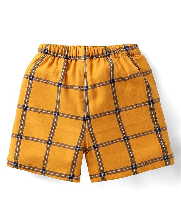 Babyhug Cotton Woven Boxers With Animal Print Pack Of 3 - Blue & White